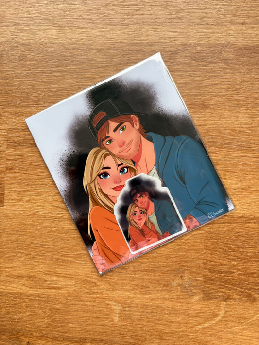 Stripped Character Art + Sticker Set